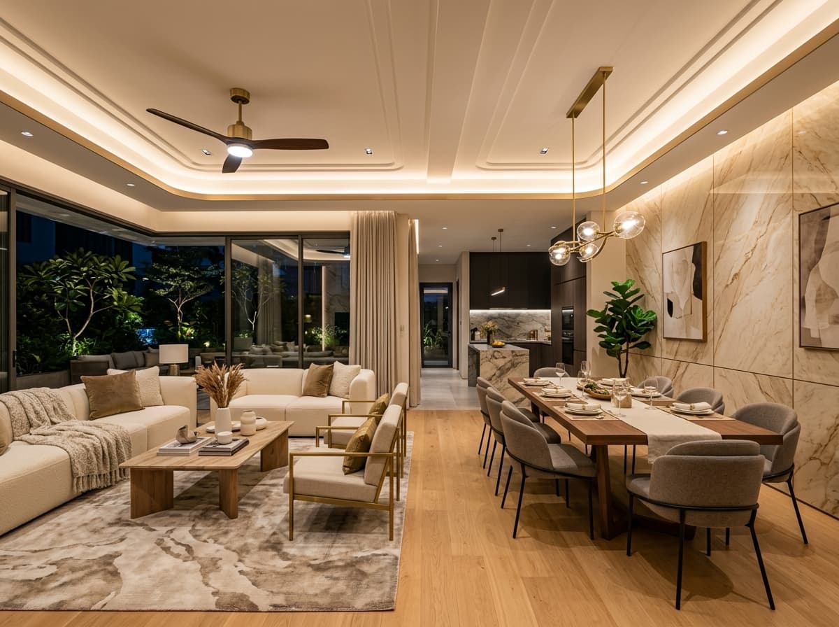 Zaira Furnishing living and dining space
