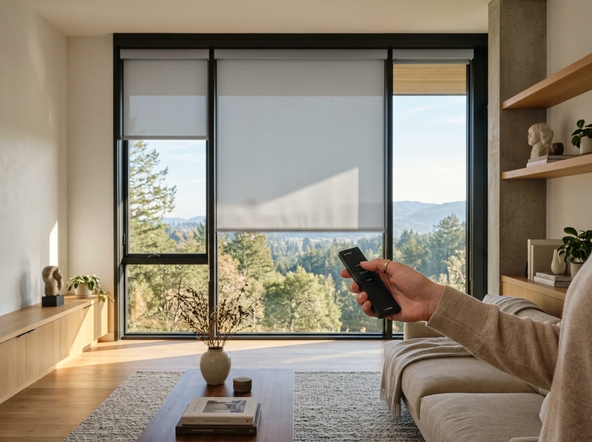 Somfy-Powered Automated Motorized Roller Shades